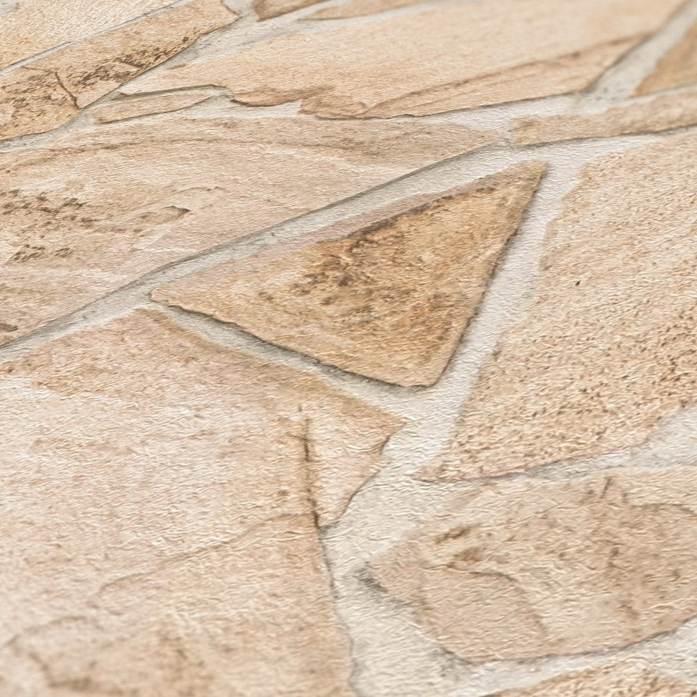 Terra -  Crazy Pavers Wall industrial wallpaper AS Creation    
