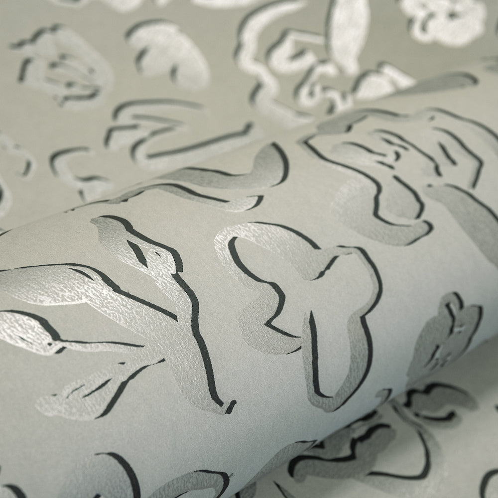 Salt & Pepper - Fiore botanical wallpaper Hohenberger    