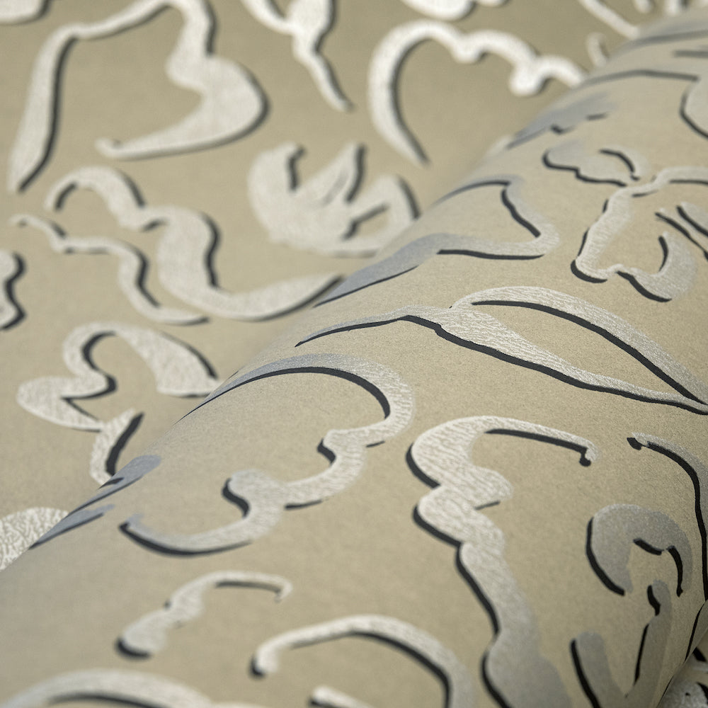 Salt & Pepper - Fiore botanical wallpaper Hohenberger    