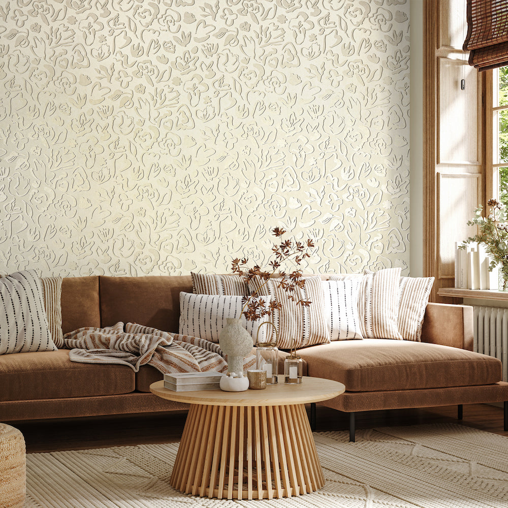 Salt & Pepper - Fiore botanical wallpaper Hohenberger    