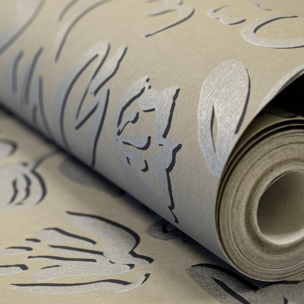 Salt & Pepper - Fiore botanical wallpaper Hohenberger    