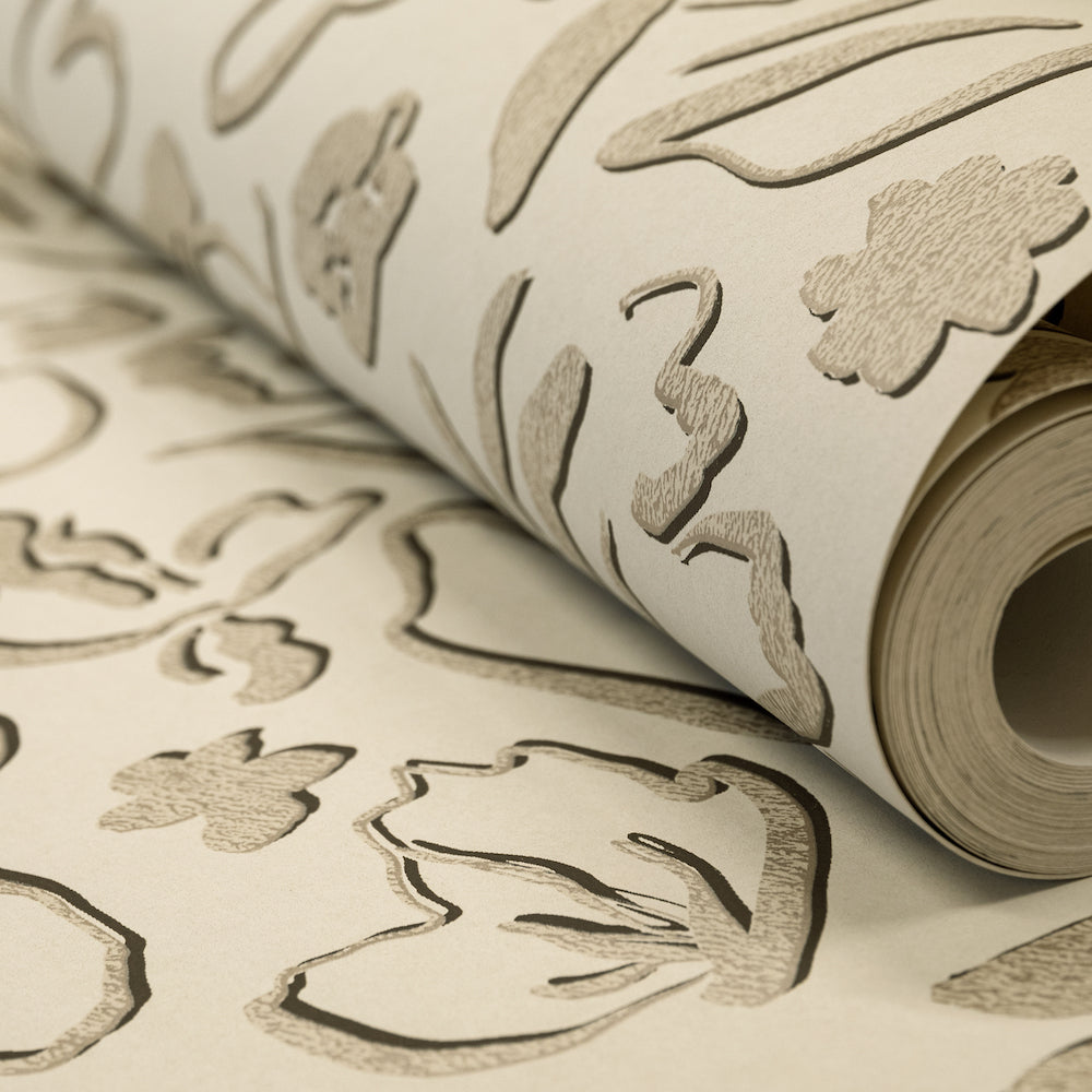 Salt & Pepper - Fiore botanical wallpaper Hohenberger    