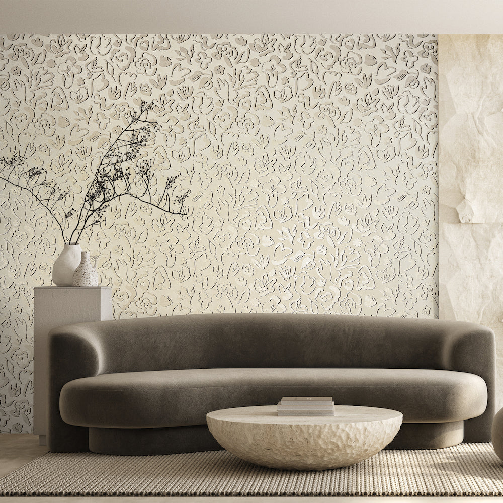 Salt & Pepper - Fiore botanical wallpaper Hohenberger    