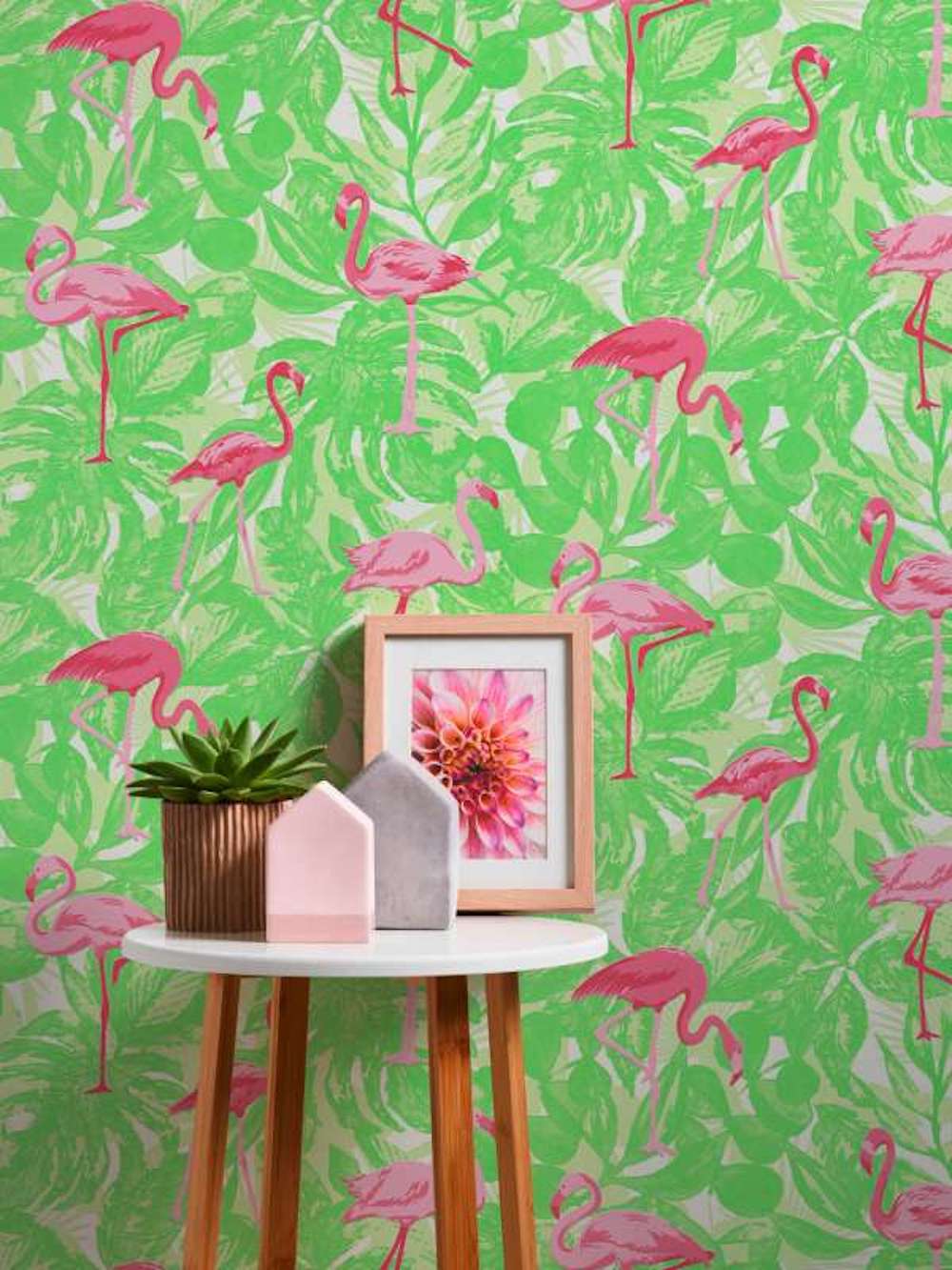 Club Tropicana - Fancy Flamingo botanical wallpaper AS Creation    