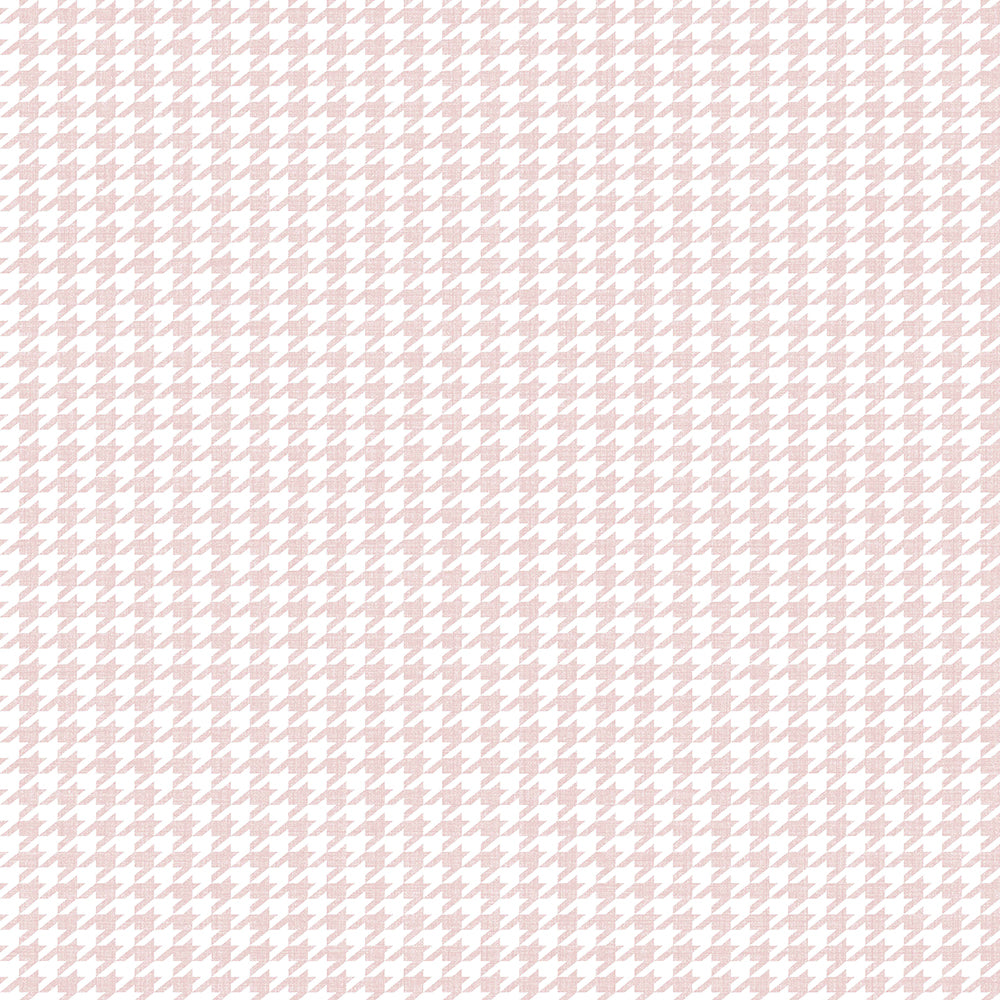 Mondo Baby - Houndstooth Plaid kids wallpaper Parato Roll Pink  13063