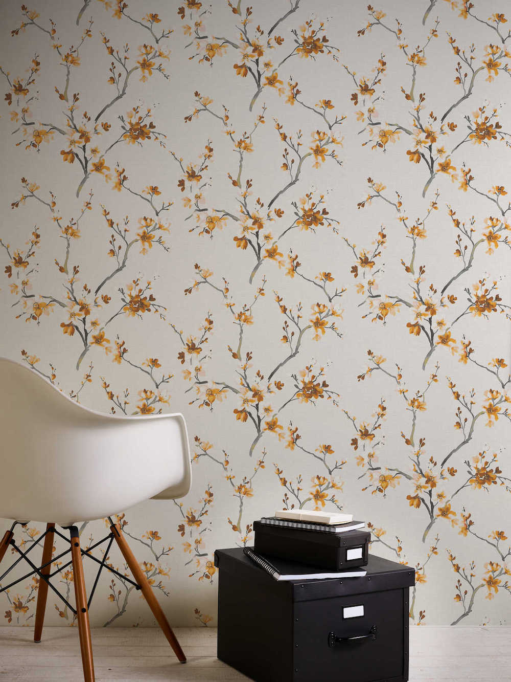 Desert Lodge - Cherry Blossom botanical wallpaper AS Creation    