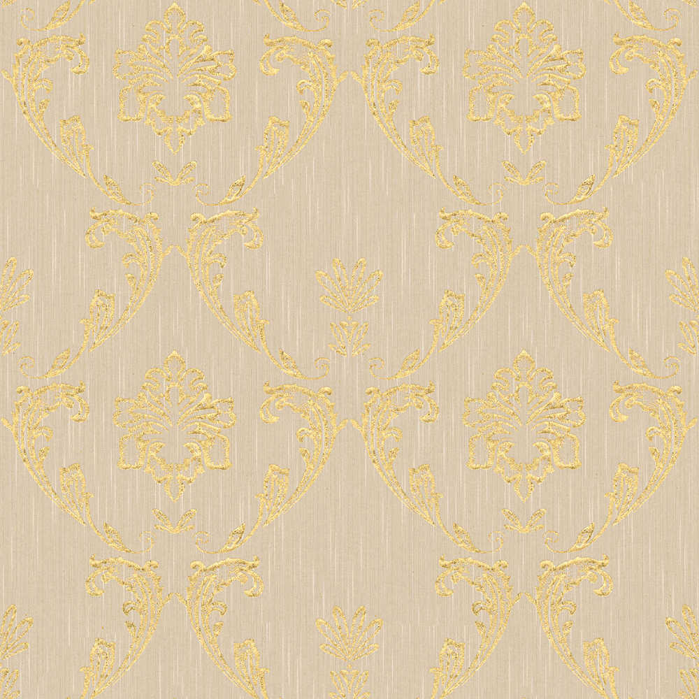 Metallic Silk textile wallpaper AS Creation Roll Beige  306582