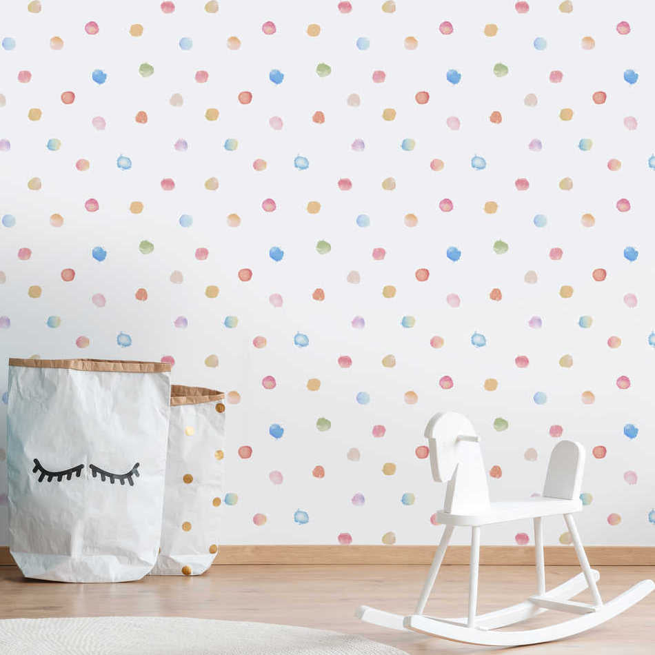 Little Love - Watercolour Dots kids wallpaper AS Creation    