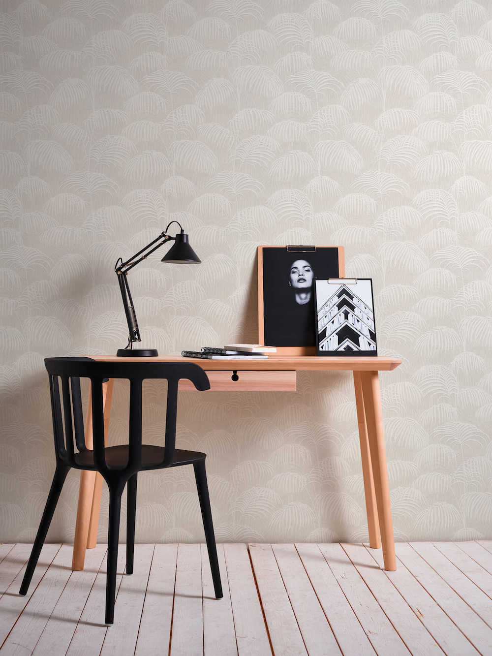 Tessuto 2 - Flocked Palms textile wallpaper AS Creation    
