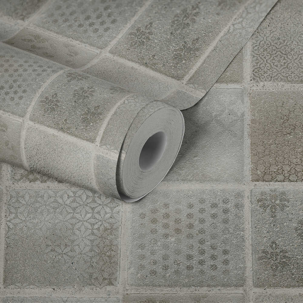 Neue Bude 2.0 - Vintage Tile industrial wallpaper AS Creation    