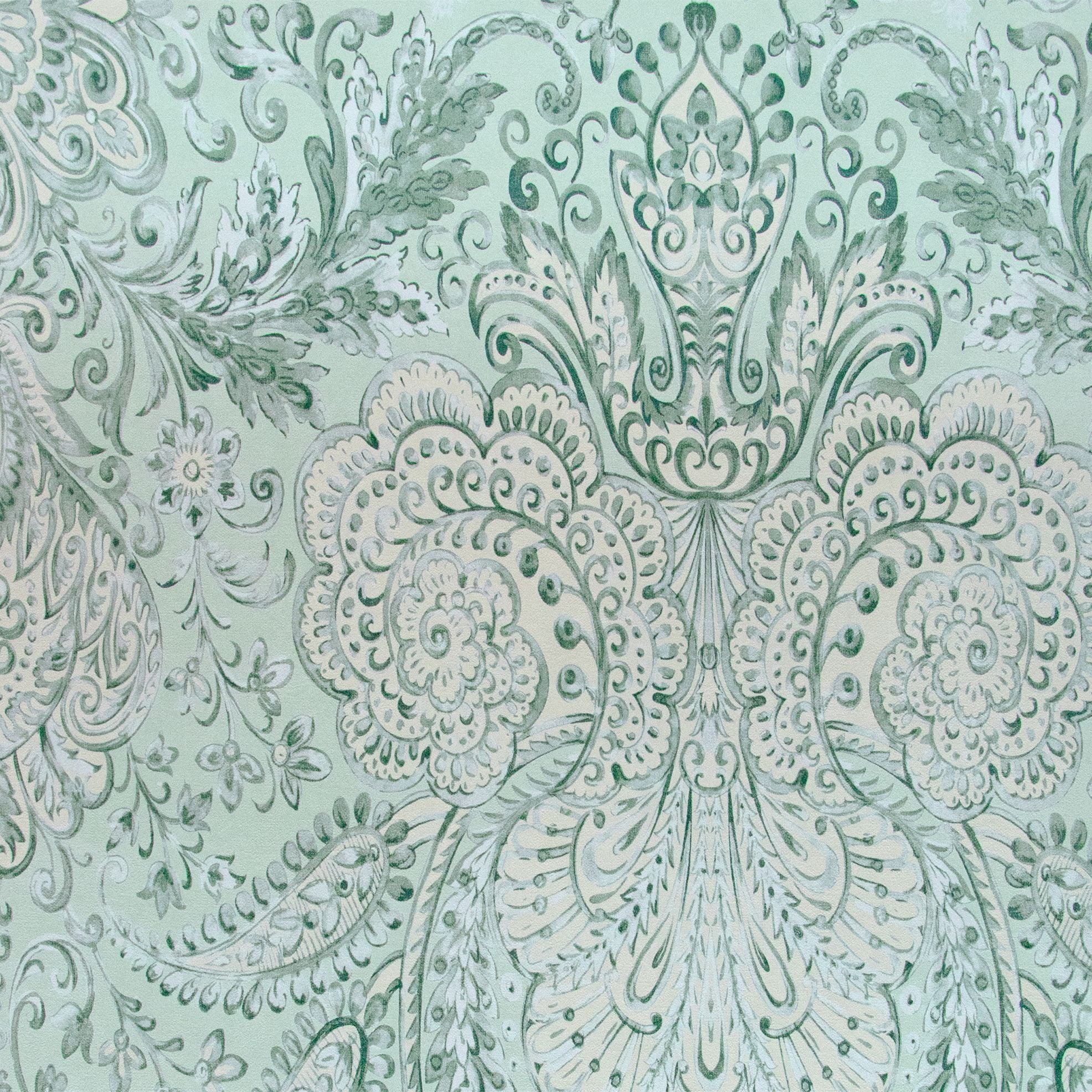 Tropical Dream  - Tahiti damask wallpaper Hohenberger Roll Blue  26700