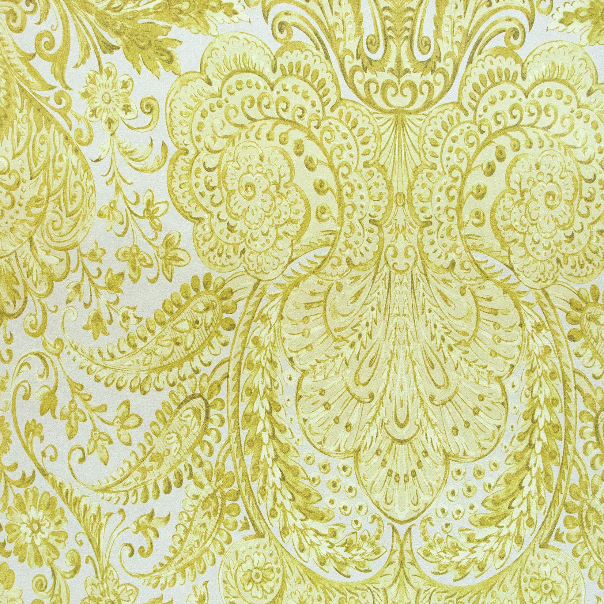 Tropical Dream  - Tahiti damask wallpaper Hohenberger Roll Yellow  26702