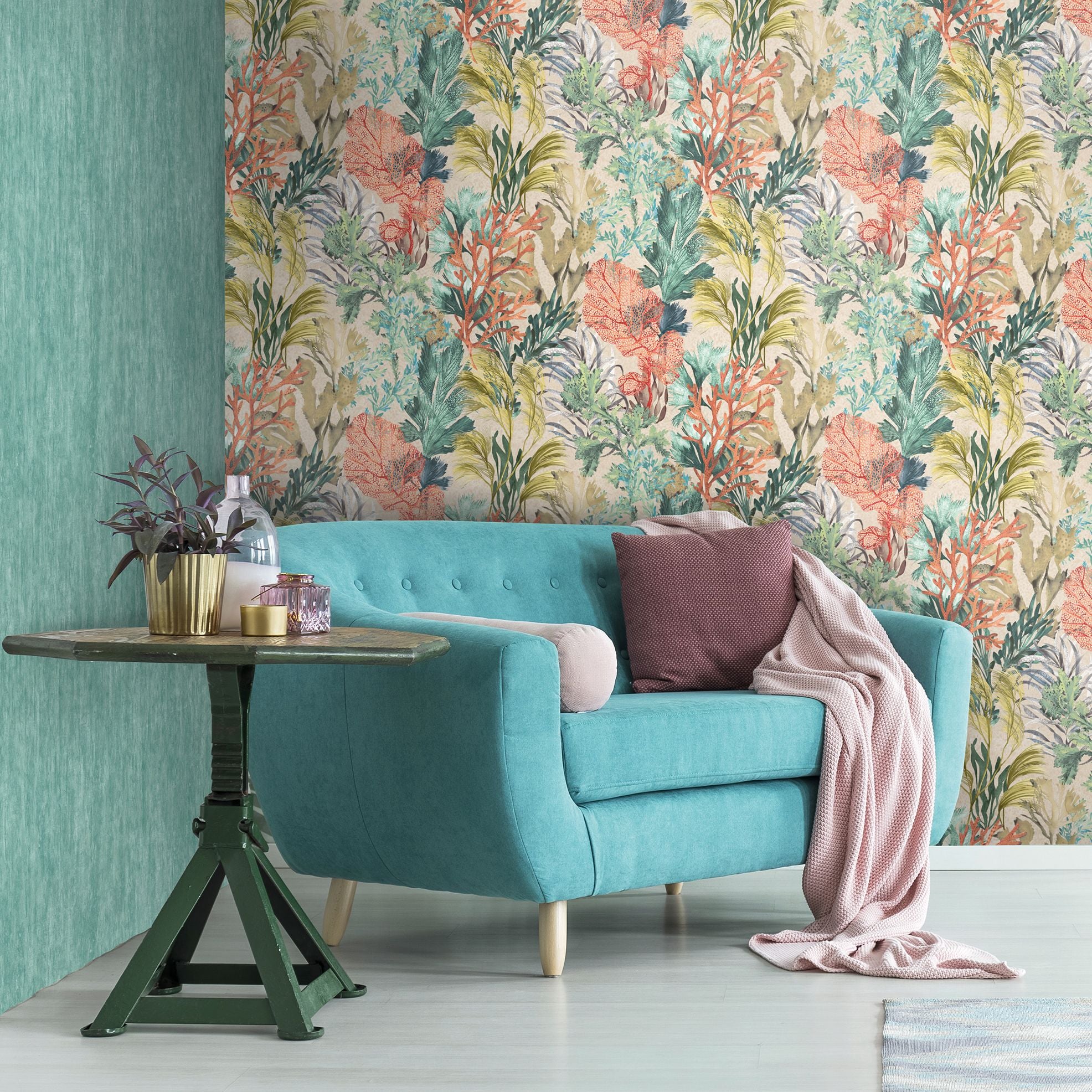 Tropical Dream - Tuvalu damask wallpaper Hohenberger