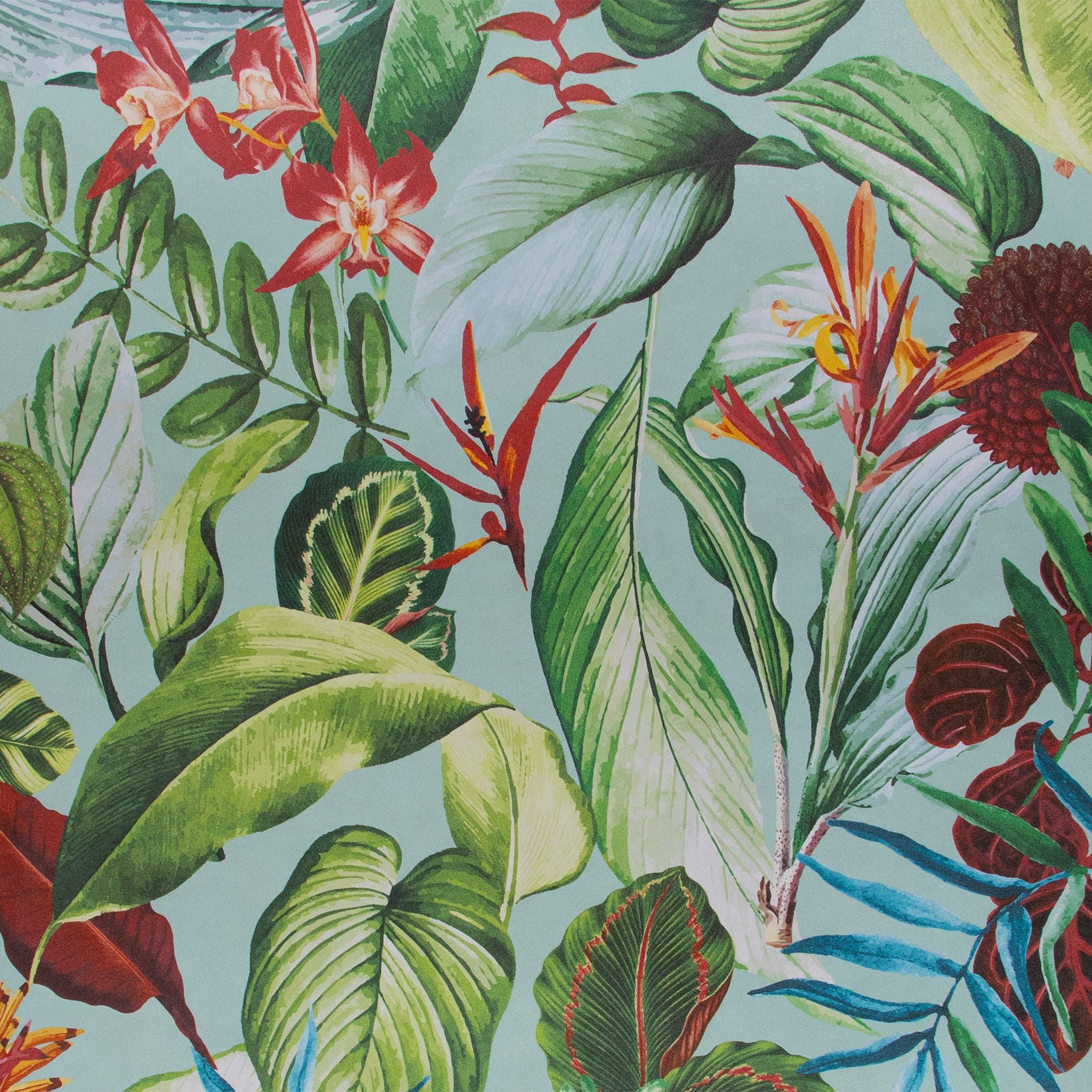 Tropical Dream  - Kiribati botanical wallpaper Hohenberger Roll Light Blue  26741