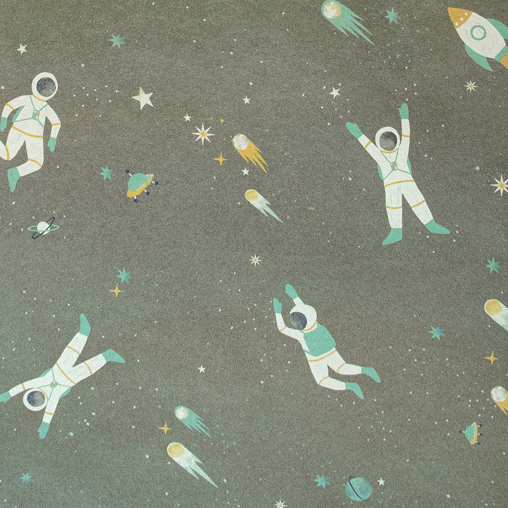 Great Kids - Space kids wallpaper Hohenberger Roll Green  26832-HTM