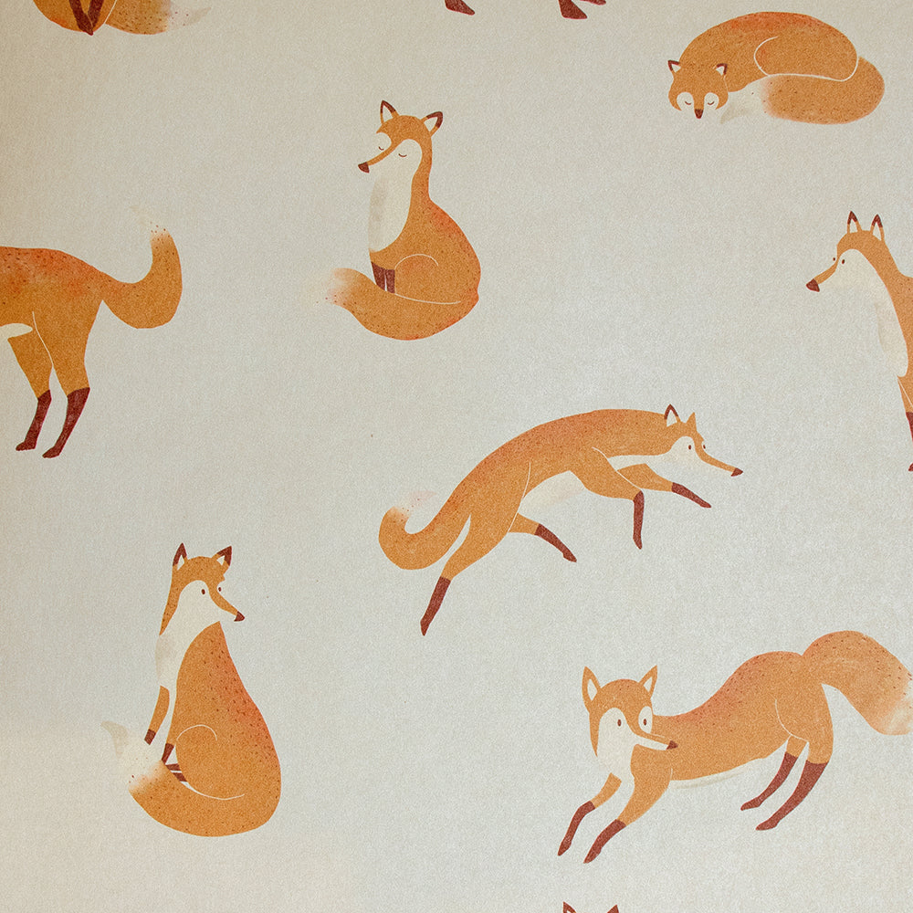 Great Kids - Friendly Foxes kids wallpaper Hohenberger Roll Dark Cream  26839-HTM
