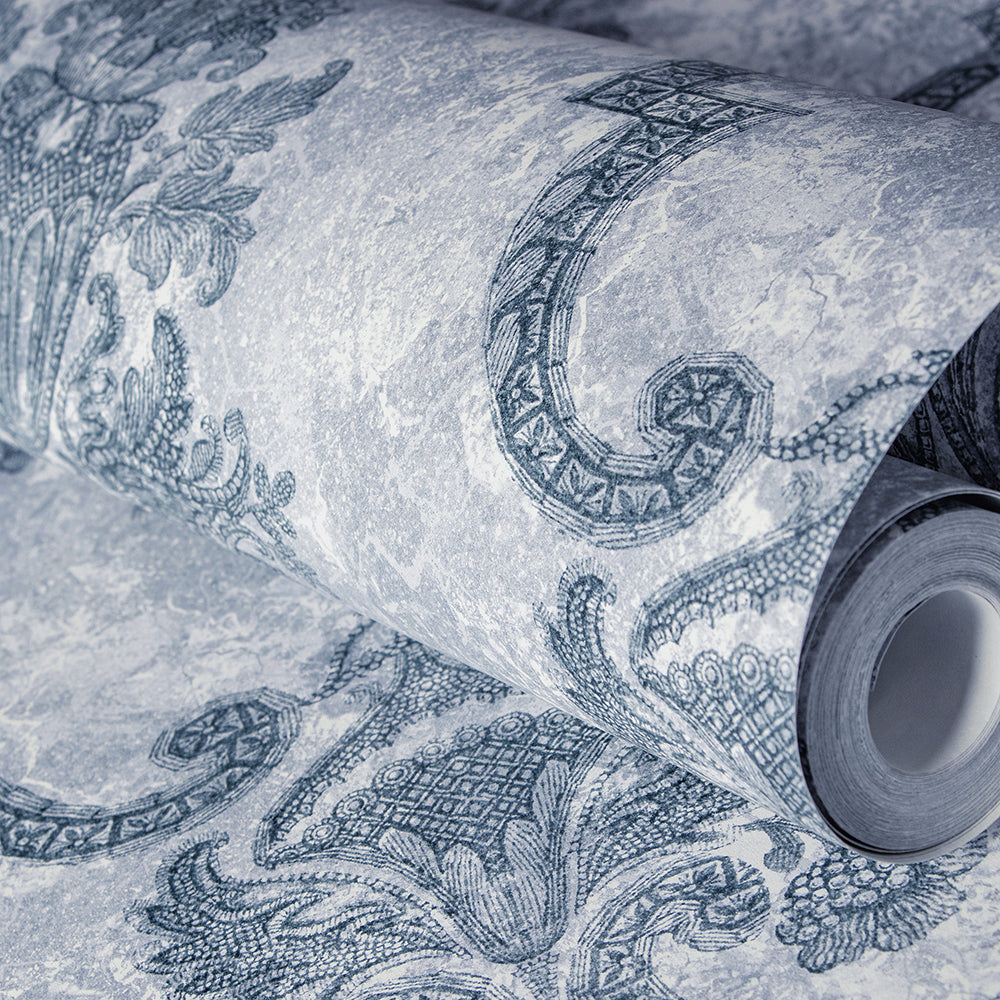 Azulejo - Porto  damask wallpaper Hohenberger    