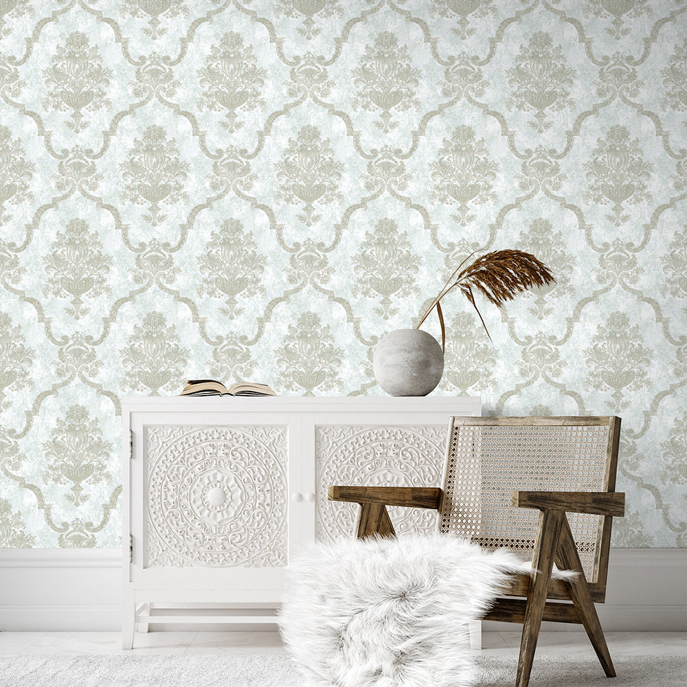Azulejo - Porto  damask wallpaper Hohenberger    