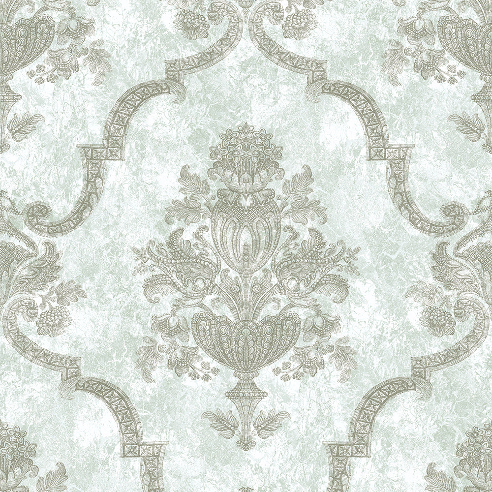 Azulejo - Porto  damask wallpaper Hohenberger Roll Light Green  26883-HTM