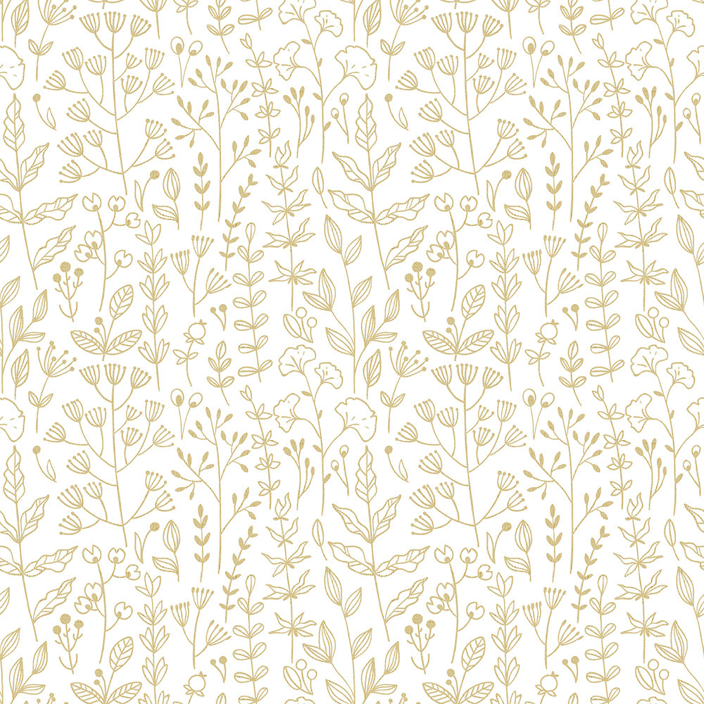 Casamood - Plain Floral botanical wallpaper Parato Roll Cream  27048