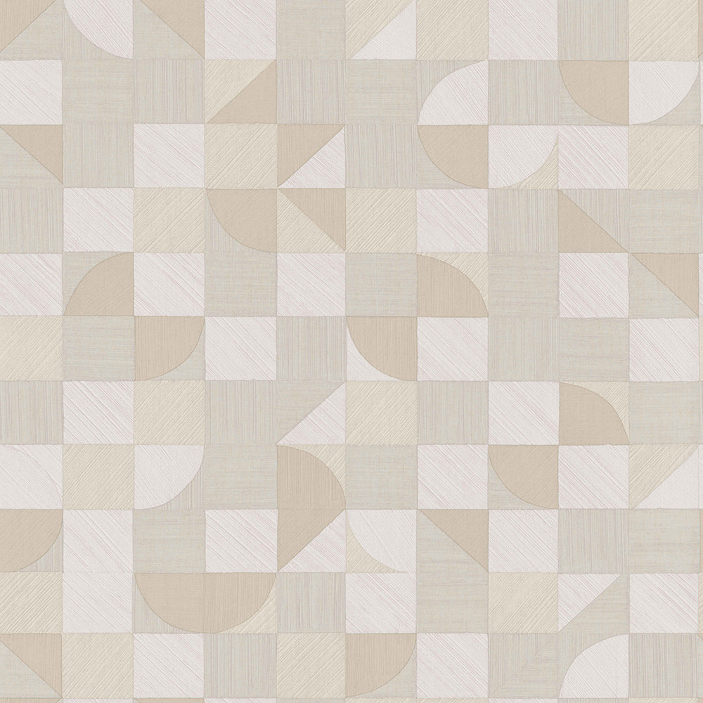 Materika - Geo Blocks geometric wallpaper Parato Sample Light Grey  29910-S