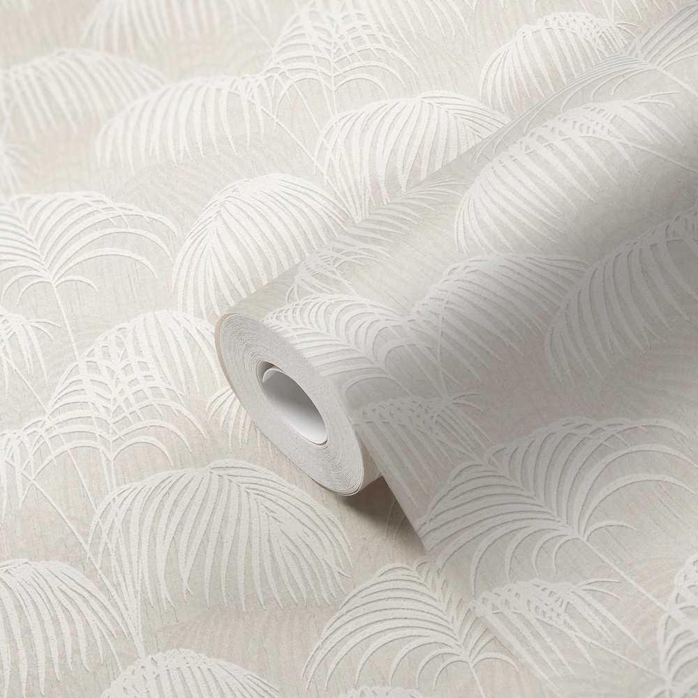 Tessuto 2 - Flocked Palms textile wallpaper AS Creation    