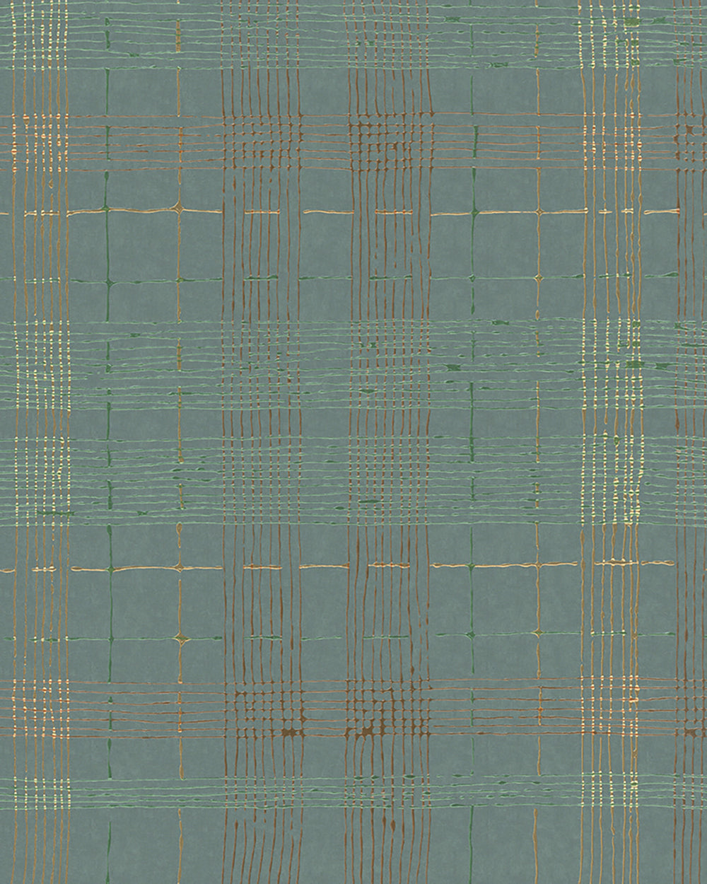 Casual - Plaid geometric wallpaper Marburg Roll Green  30437