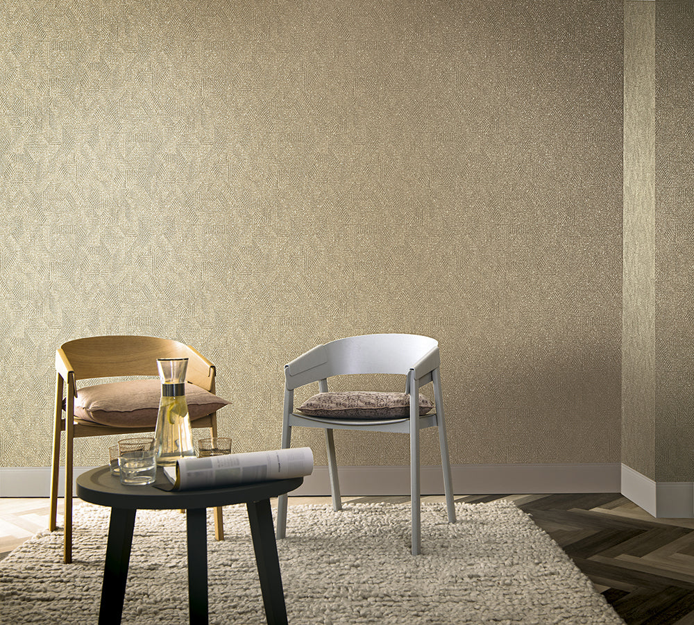 Avalon - Textured Cross Hatched Geo bold wallpaper Marburg    
