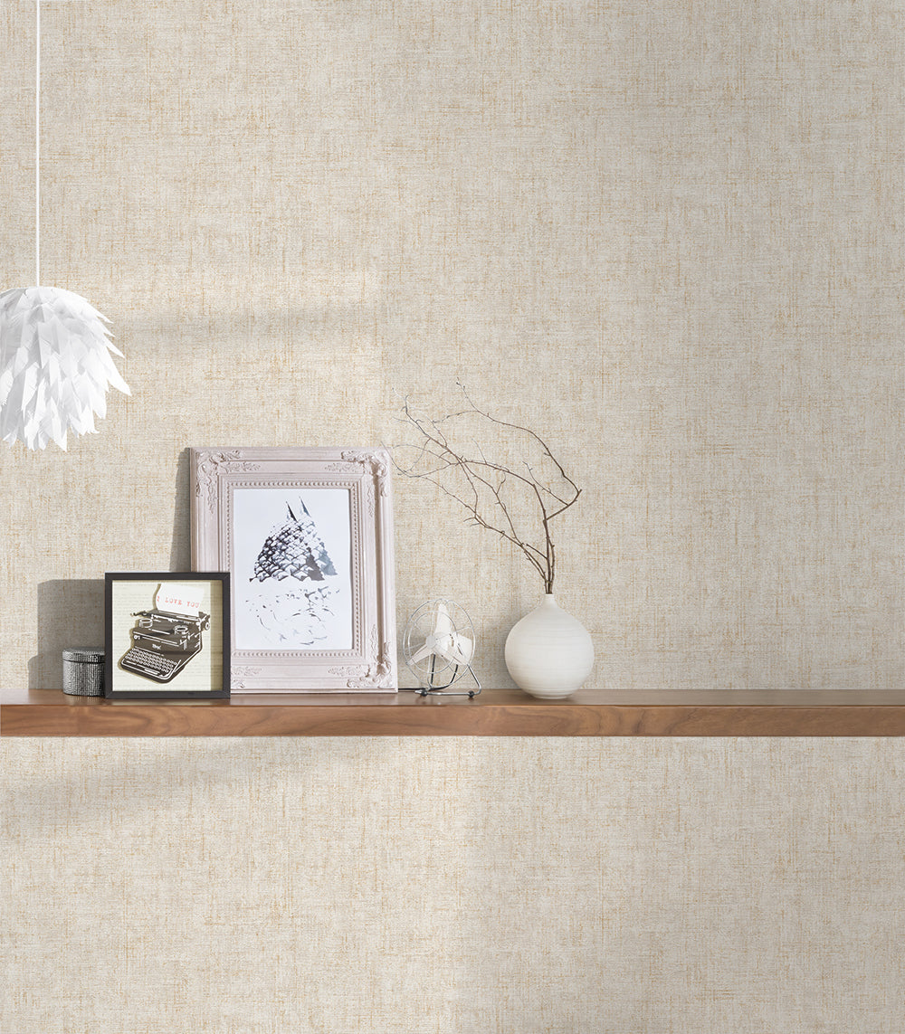 Greenery - Linen Luxe bold wallpaper AS Creation    