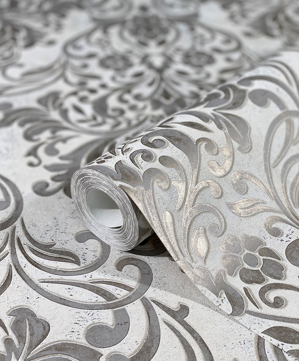 City Glam - Damask Embellish damask wallpaper Marburg    