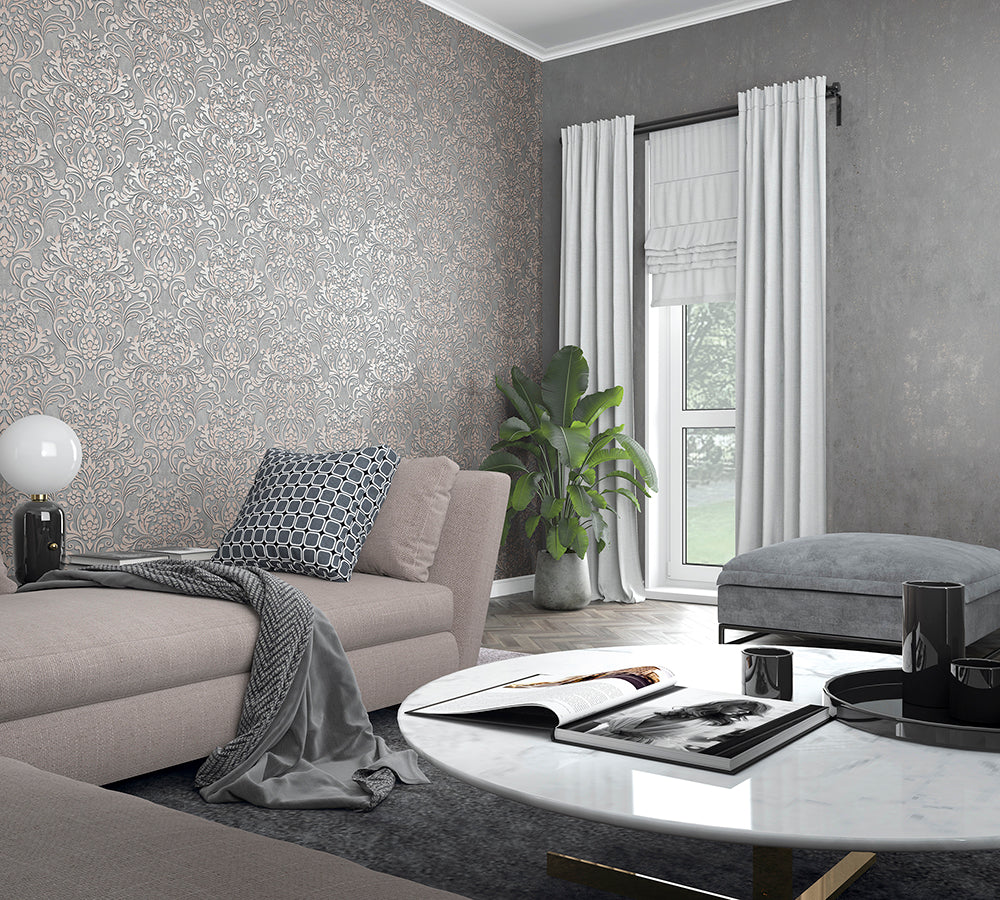 City Glam - Damask Embellish damask wallpaper Marburg    