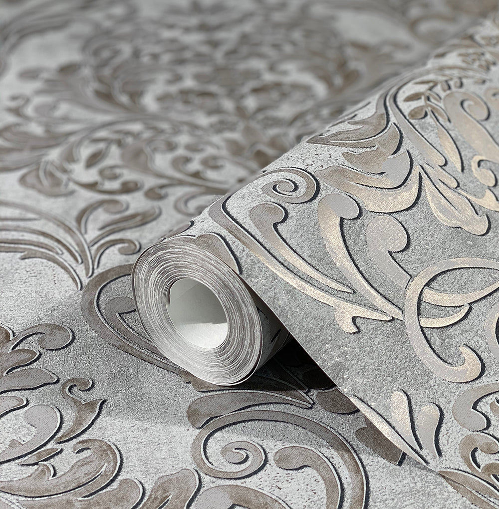 City Glam - Damask Embellish damask wallpaper Marburg    
