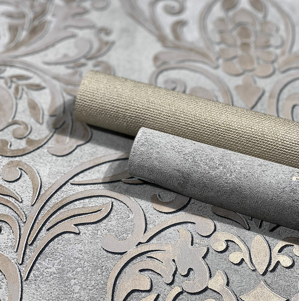 City Glam - Concrete plain wallpaper Marburg    