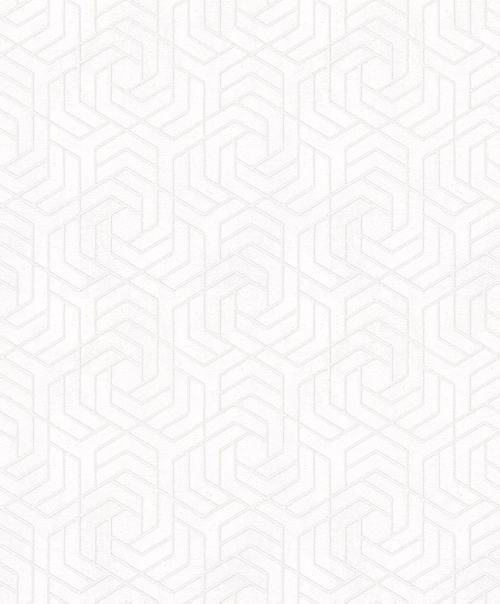 City Glam - Geometric geometric wallpaper Marburg Roll White  32606