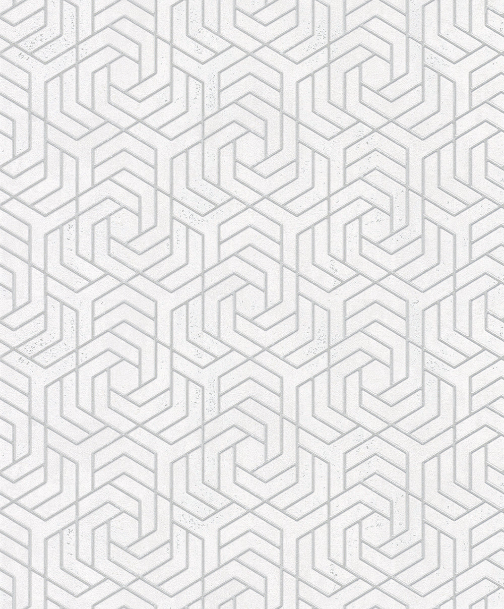 City Glam - Geometric geometric wallpaper Marburg Roll Grey  32607