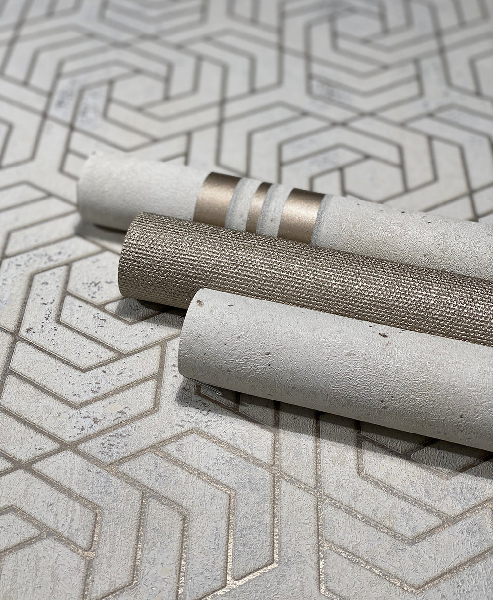 City Glam - Lustrous Shiny Metallic Look plain wallpaper Marburg    