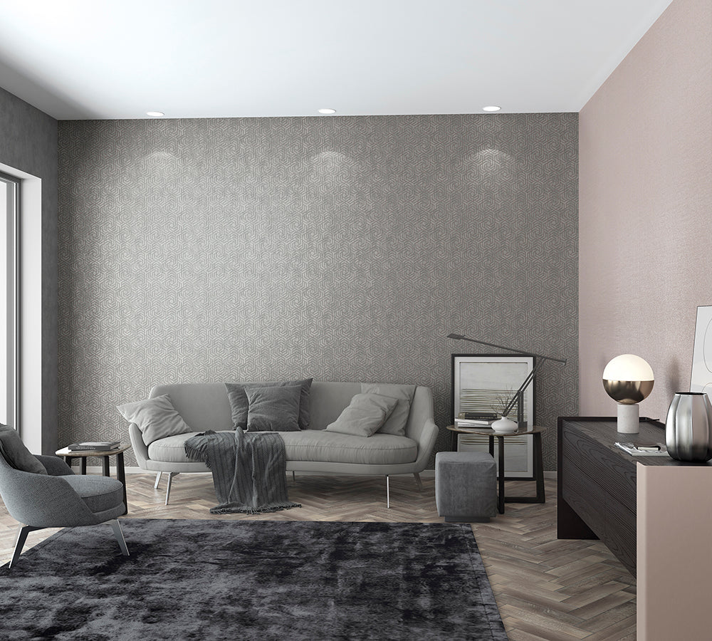 City Glam - Lustrous Shiny Metallic Look plain wallpaper Marburg    