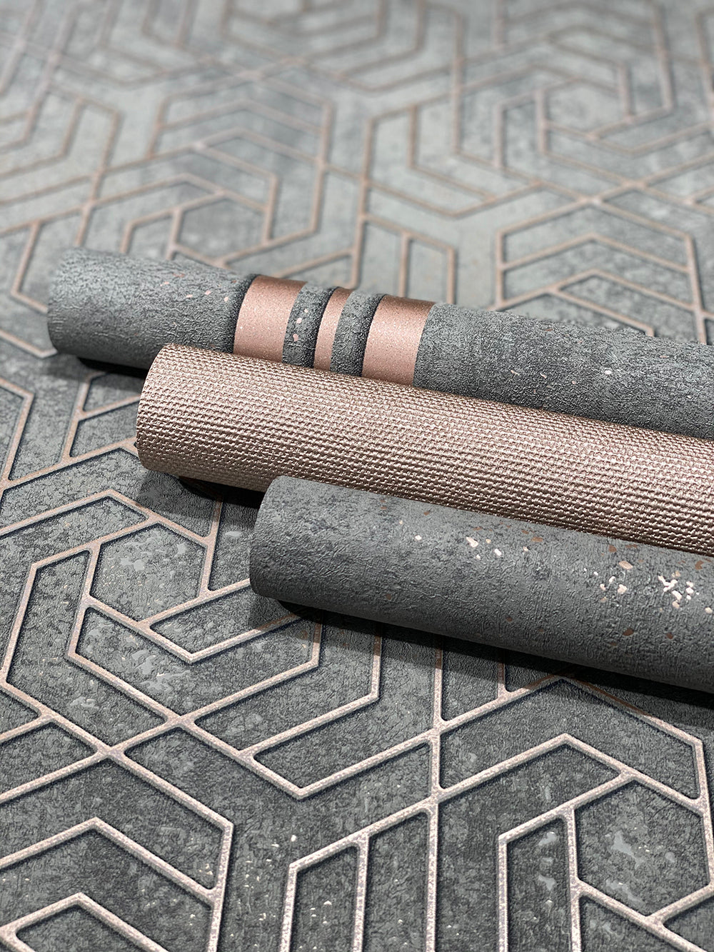 City Glam - Concrete plain wallpaper Marburg    