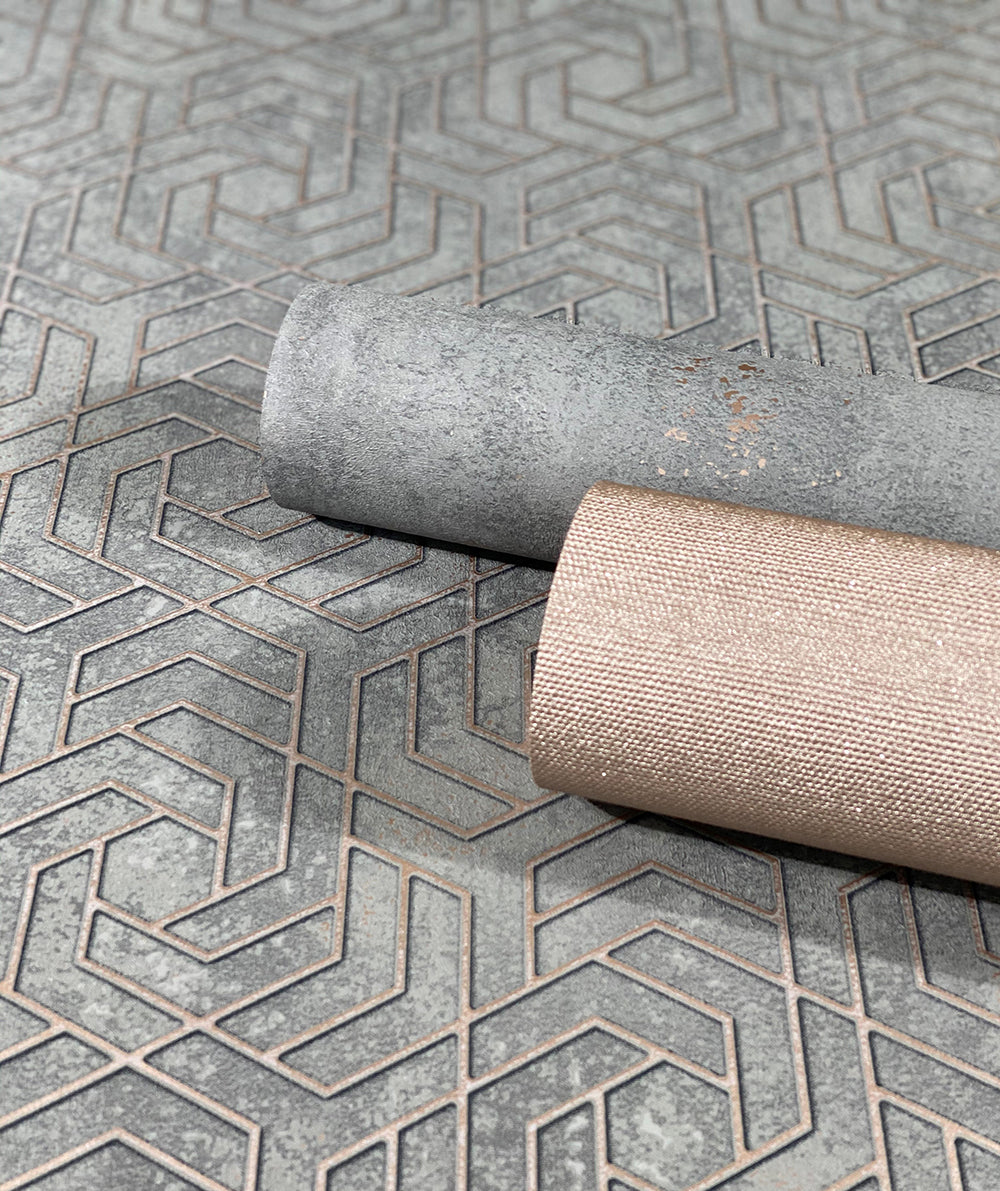 City Glam - Concrete plain wallpaper Marburg    