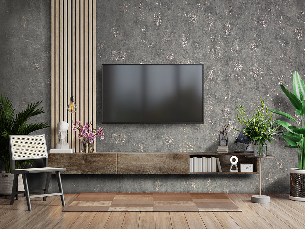 City Glam - Concrete plain wallpaper Marburg    