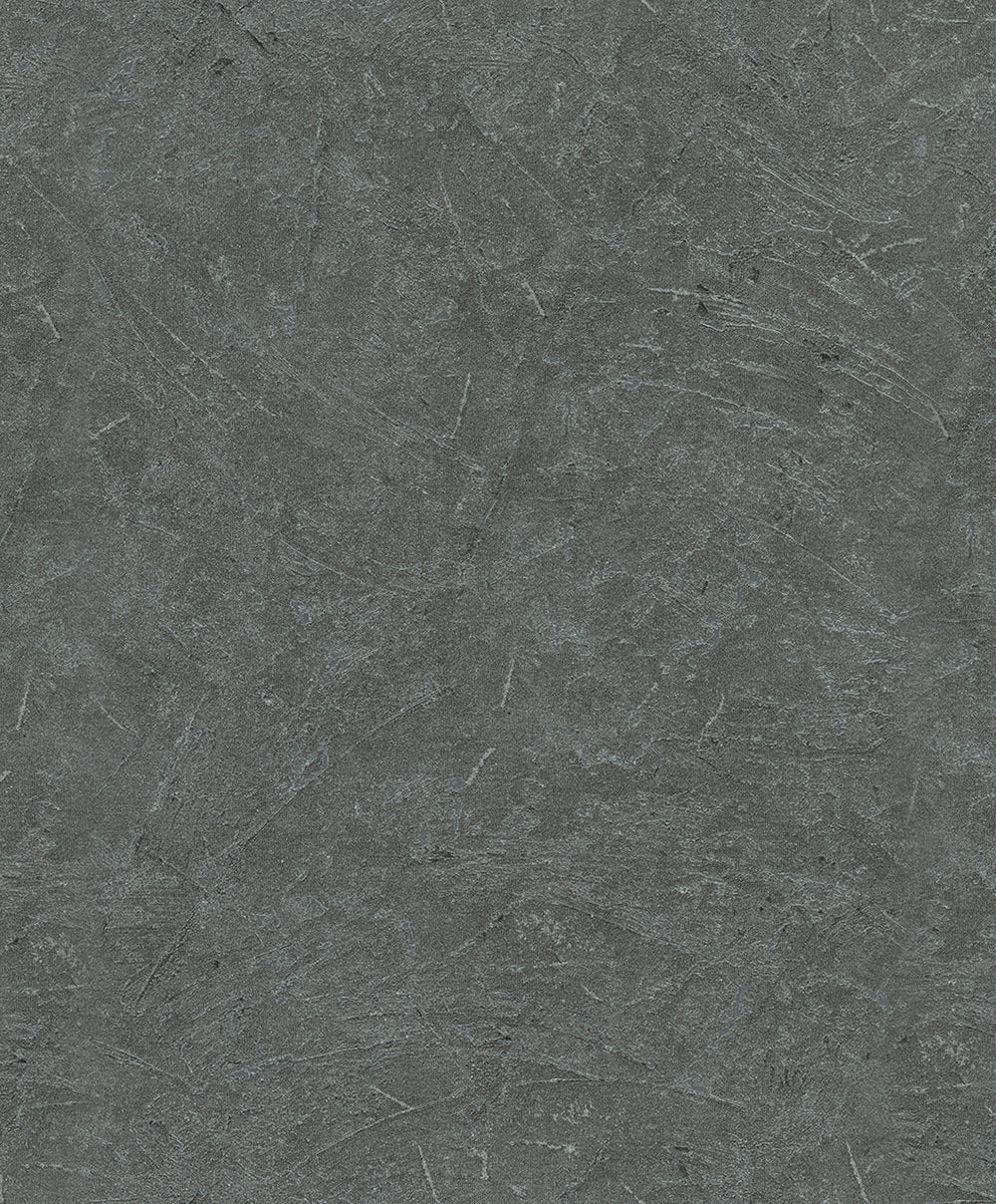 Vintage Deluxe - Rendered Plaster plain wallpaper Marburg Roll Dark Grey  32818