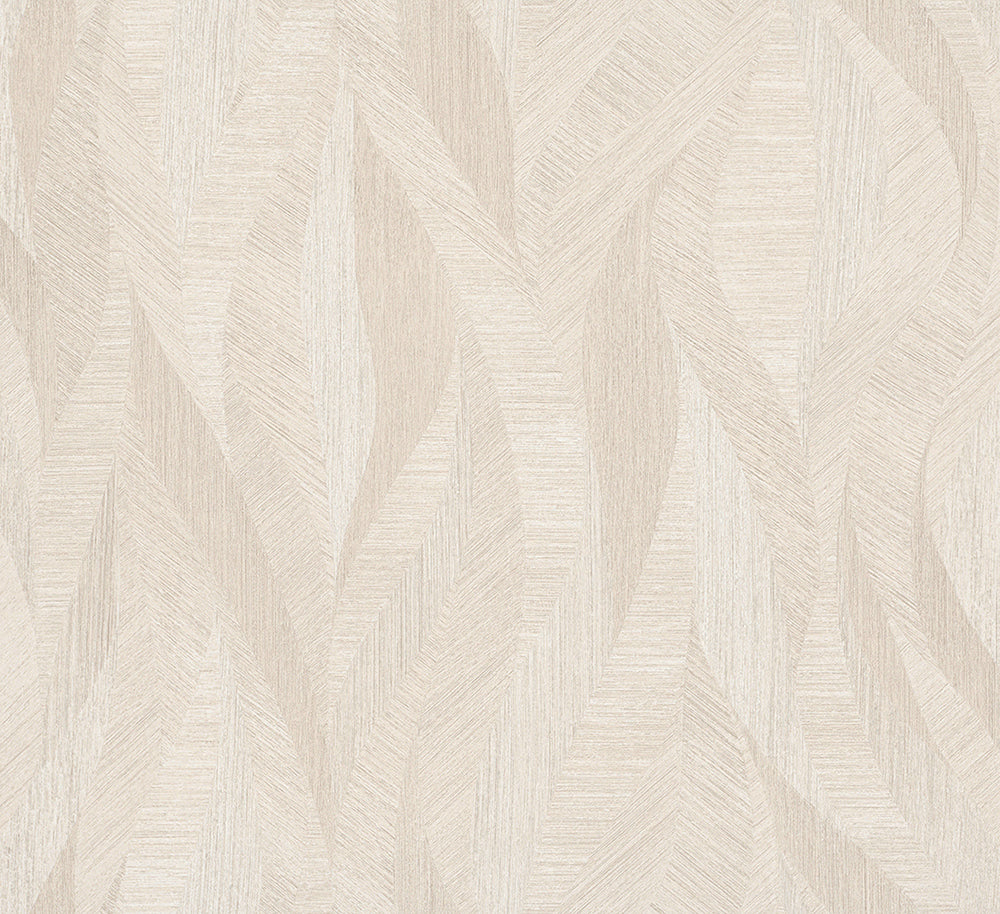 Papis Loveday - Waves textile wallpaper Marburg Roll Beige 33711