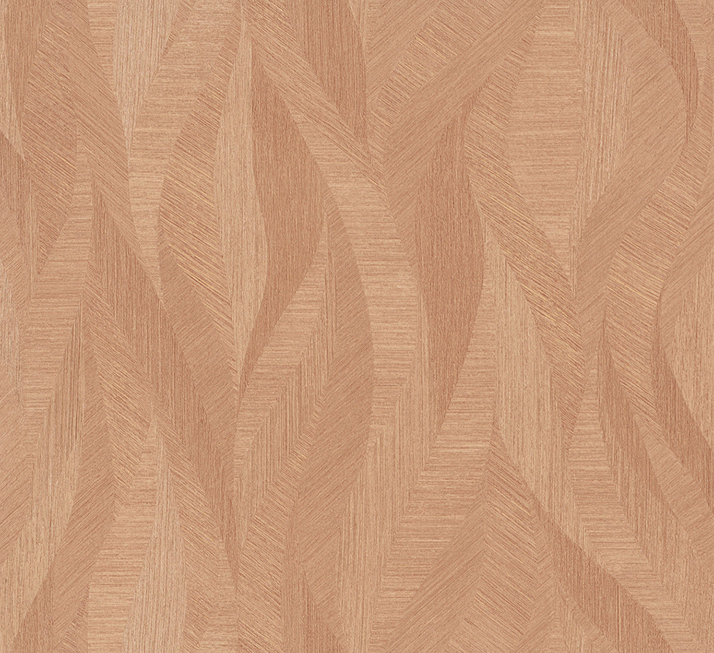 Papis Loveday - Waves textile wallpaper Marburg Roll Orange 33712