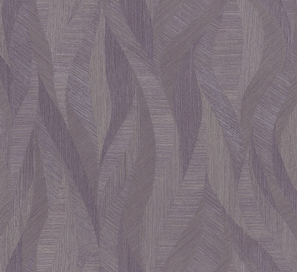 Papis Loveday - Waves textile wallpaper Marburg Roll Purple 33714