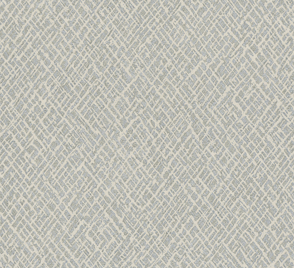 Papis Loveday - Metallic Cross Hatching industrial wallpaper Marburg Roll Grey  33719