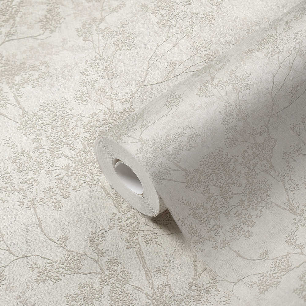 New Walls - Flourishing Linen botanical wallpaper AS Creation    