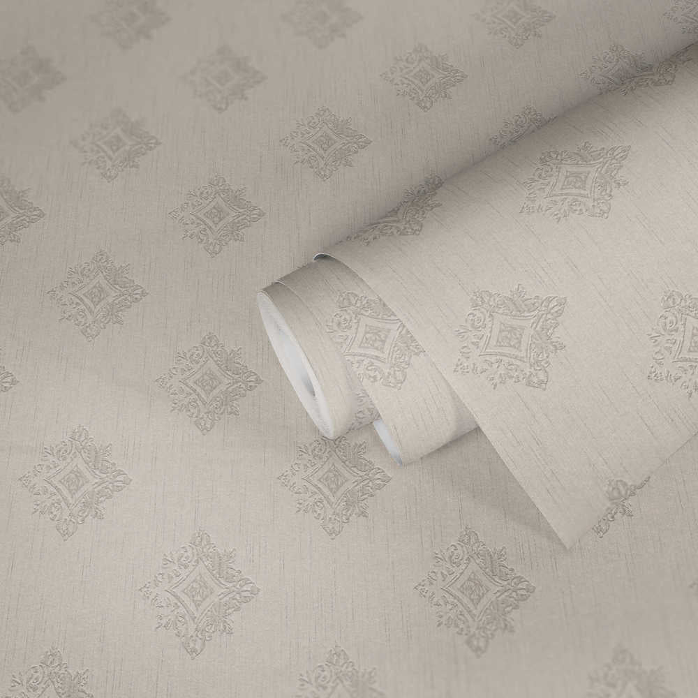 Tessuto 2 - Flocked Diamonds textile wallpaper AS Creation    