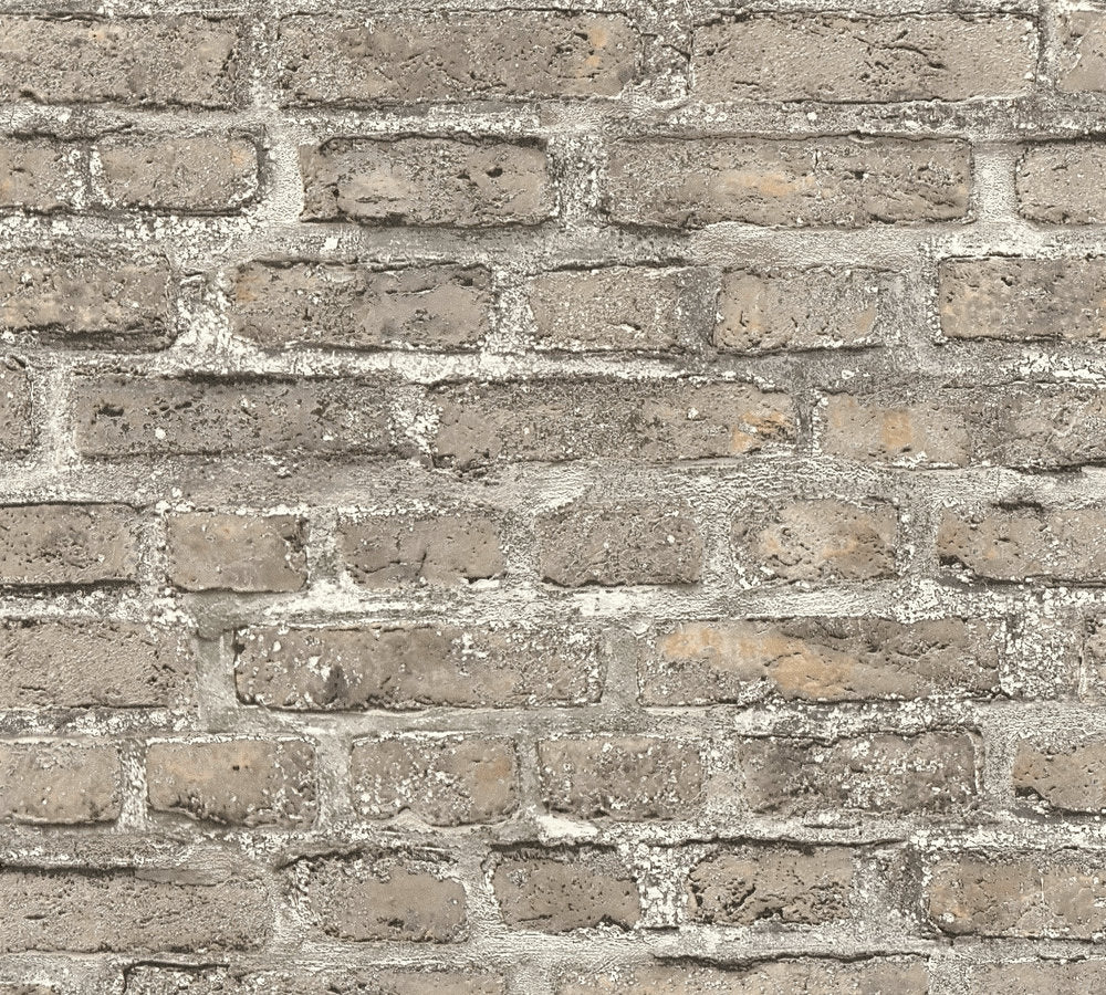 Industrial Elements - Vintage Brick industrial wallpaper AS Creation Roll Taupe  361394