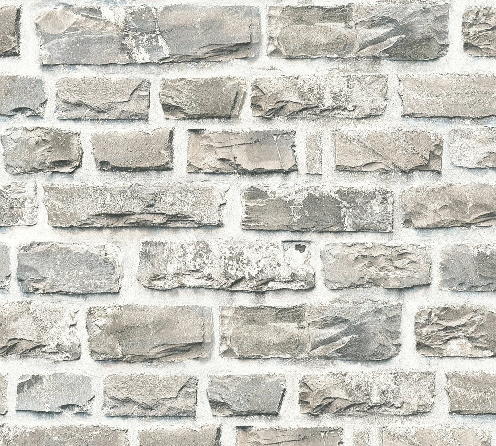 Industrial Elements - Rustic Stone industrial wallpaper AS Creation Roll Light Grey  361402