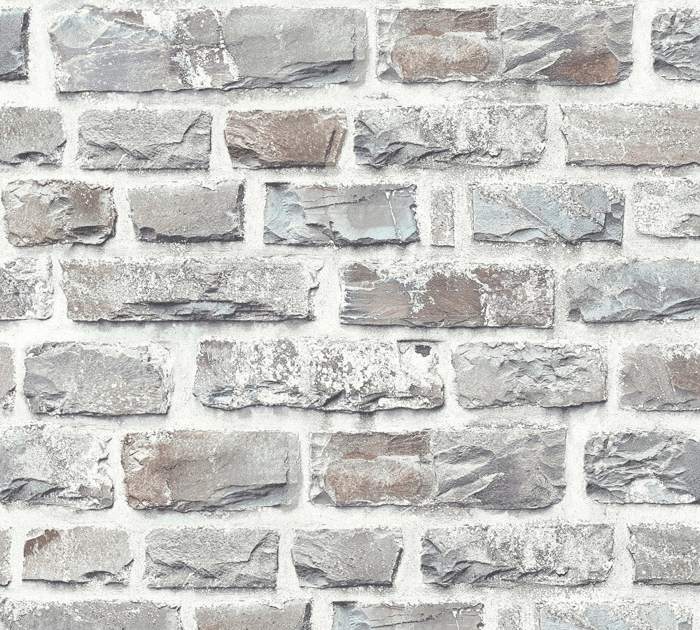 Industrial Elements - Rustic Stone industrial wallpaper AS Creation Roll Grey  361403